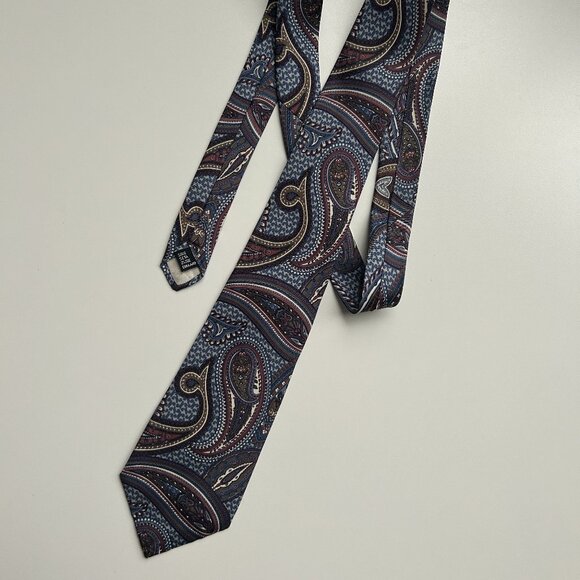 90s Yves Saint Laurent silk tie - Picture 1 of 3